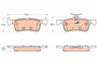 Juego de pastillas de freno TRW GDB2055 123,1mm 42,5mm
