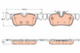 Juego de pastillas de freno TRW GDB2063 123mm 46,6mm