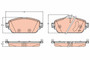 Juego de pastillas de freno TRW GDB2070 144mm 60,2mm