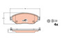 Juego de pastillas de freno TRW GDB2096 160mm 60,4mm