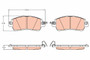 Juego de pastillas de freno TRW GDB2122 126,6mm 51,6mm