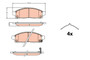 Juego de pastillas de freno TRW GDB2124 155,4mm 46,4mm