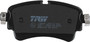 Juego de pastillas de freno TRW GDB2132 129,2mm 59,1mm