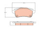 Juego de pastillas de freno TRW GDB2136 106,5mm 45,6mm
