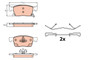 Juego de pastillas de freno TRW GDB2139 155,2mm 62,3mm