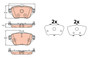 Juego de pastillas de freno TRW GDB2155 114,1mm 55,4mm
