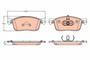 Juego de pastillas de freno TRW GDB2169 180,2mm 69,4mm