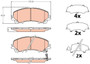 Juego de pastillas de freno TRW GDB2222 151,8mm 61,8mm