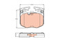 Juego de pastillas de freno TRW GDB2260 125,8mm 94,8mm