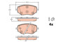 Juego de pastillas de freno TRW GDB2324 120,3mm 54,9mm