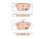 Juego de pastillas de freno TRW GDB2373 123mm 52,3mm