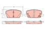 Juego de pastillas de freno TRW GDB2407 140,6mm 59,6mm