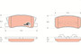 Juego de pastillas de freno TRW GDB3247 91mm 111,5mm