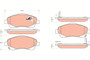 Juego de pastillas de freno TRW GDB3336 63,2mm 151mm