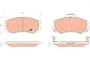 Juego de pastillas de freno TRW GDB3352 60,1mm 131,5mm