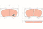 Juego de pastillas de freno TRW GDB3364 77,1mm 134,6mm