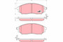 Juego de pastillas de freno TRW GDB3392 157mm 58,5mm