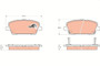 Juego de pastillas de freno TRW GDB3407 131,7mm 56mm