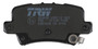 Juego de pastillas de freno TRW GDB3408 95,7mm 46,5mm