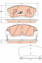 Juego de pastillas de freno TRW GDB3418 156,7mm 17,2mm