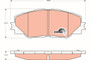 Juego de pastillas de freno TRW GDB3424 146,6mm 17,5mm