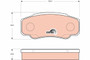 Juego de pastillas de freno TRW GDB3441 109,7mm 49,9mm