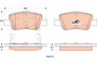Juego de pastillas de freno TRW GDB3480 102,2mm 45,6mm