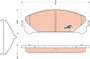 Juego de pastillas de freno TRW GDB3484 167mm 59,4mm