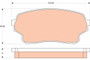Juego de pastillas de freno TRW GDB3490 123mm 55,5mm