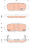 Juego de pastillas de freno TRW GDB3508 105,5mm 39mm