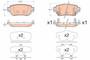 Juego de pastillas de freno TRW GDB3617 103,7mm 44,9mm