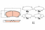 Juego de pastillas de freno TRW GDB3622 142mm 59,8mm