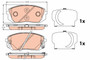 Juego de pastillas de freno TRW GDB3647 137,8mm 61mm