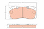 Juego de pastillas de freno TRW GDB5068 175mm 85,5mm