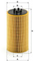 Filtro de aceite MANN-FILTER HU 1390 x 202mm 46mm