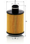 Filtro de aceite MANN-FILTER HU 712/11 x 105mm 64mm