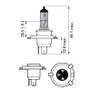 Lámpara PHILIPS 12342WVUB1 12V 60/55W