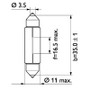 Bombilla, luz de entrada PHILIPS 13844CP 24V 5W