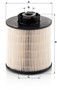 Filtro combustible MANN-FILTER PU 1046/1 x 103mm 13mm