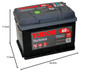 Vista frontal de batería TUDOR TB602 con medidas