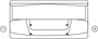 Esquema frontal con medidas de la batería