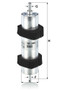 Filtro de combustible WK 6003 en vista frontal