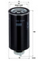 Filtro combustible MANN-FILTER WK 8044 x 168mm 76mm