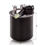 Filtro combustible MANN-FILTER WK 820/17 100mm 86mm