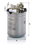 Filtro combustible MANN-FILTER WK 823/3 x 109mm 80mm