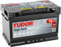 Vista frontal y superior de batería TUDOR TA722