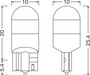 Lámpara, luz para lectura ams-OSRAM 2825DWNB-2HB 12V 1W