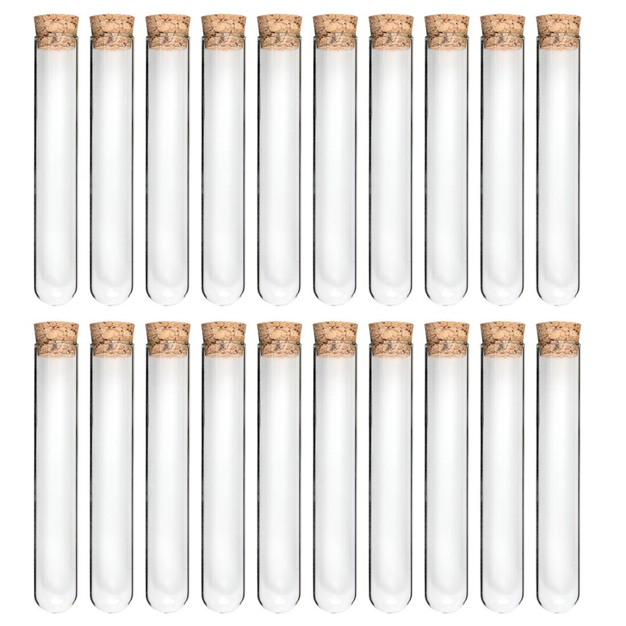 Lily s Home 20 Glass Test Tubes with Cork Stoppers for Scientific Experiments Shot Glass in Parties Home Decorations Spices and Candy. 20x120mm