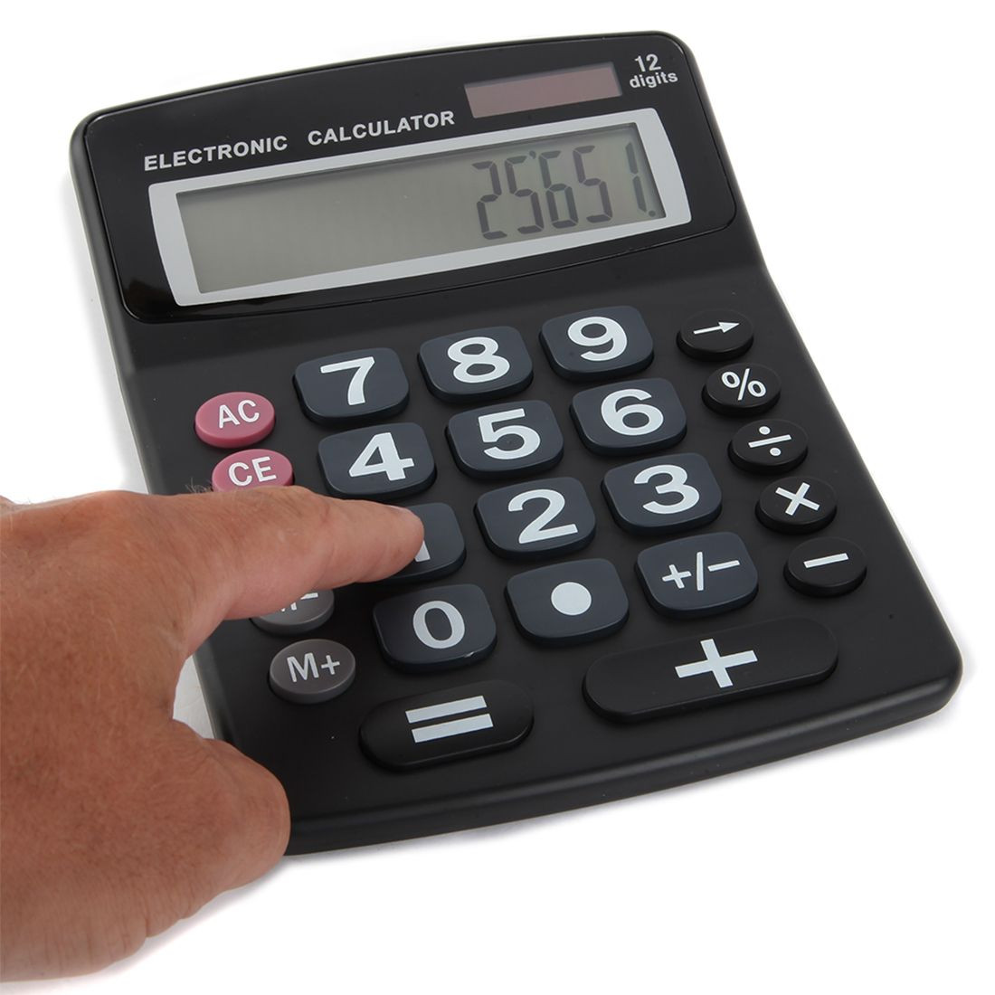 Lily's Home Jumbo 12Digit Desktop Calculator Black