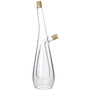 Lily's Home Glass Olive Oil and Vinegar Dispenser, A Beautiful Addition to Any Kitchen and Dinnerware Set (15 Ounces & 10 Ounces)